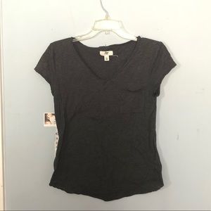 gray t-shirt with pocket